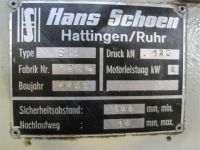 H kader hydraulische pers SCHOEN SH 12 1982-Foto 3