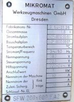 Surface Grinding Machine MIKROMAT SFW 200 x 600 / PA 2 1990-Photo 7