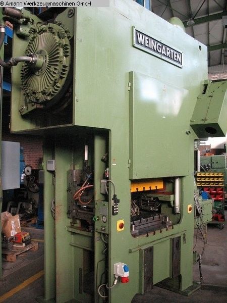 H Frame Hydraulic Press WEINGARTEN HD 1000 1977